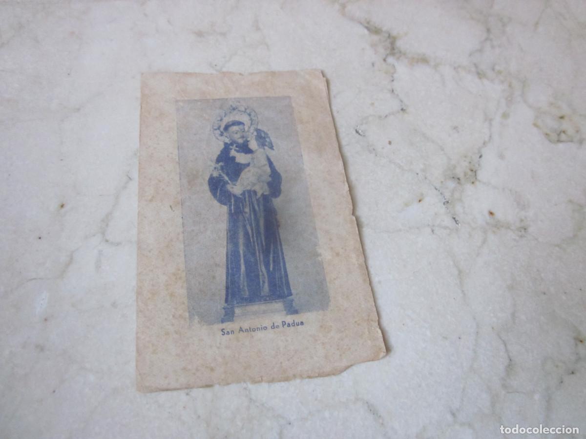 Postales: ESTAMPA DOBLE PAGINA SAN ANTONIO DE PADUA - A&Ntilde;OS 50