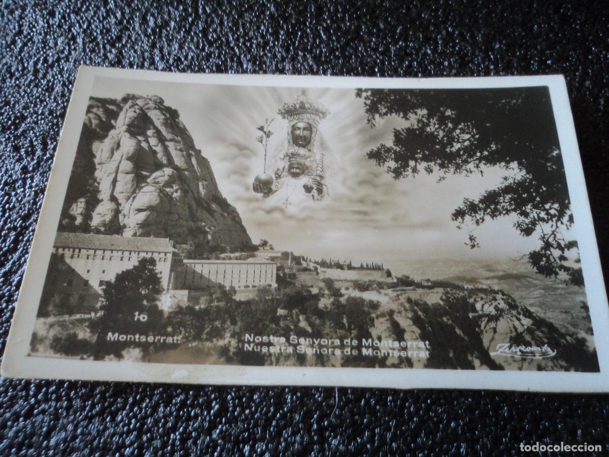 Postales: 16 Montserrat. nuestra se&ntilde;ora de montserrat, talleres a. zerkowitz, (texto integrado)