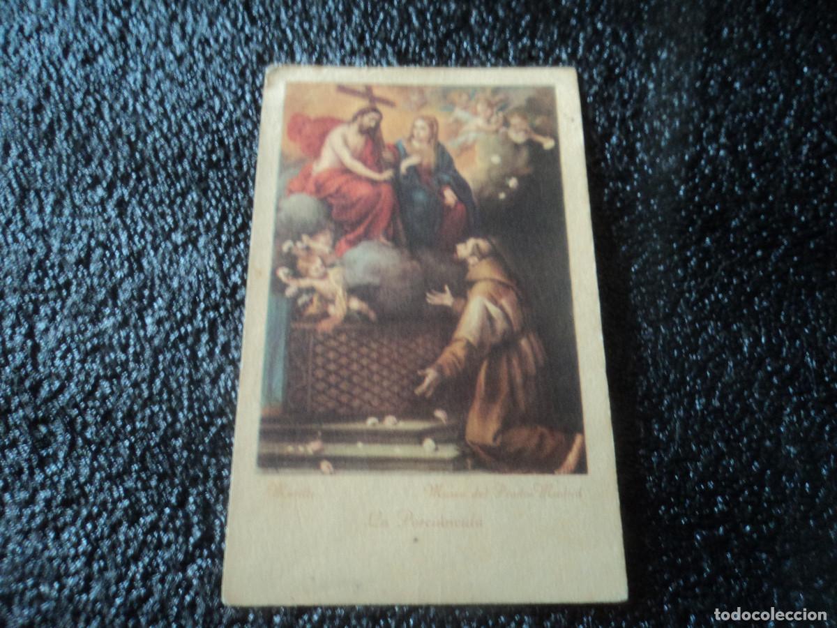 Postales: estampa, la porciuncula de murillo, n&ordm; 29, museo del prado, imp. bargu&ntilde;o, 10 x 6 cm