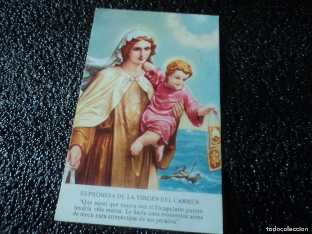 Postales: estampa, es promesa de la virgen del carmen, 11 x 7 cm