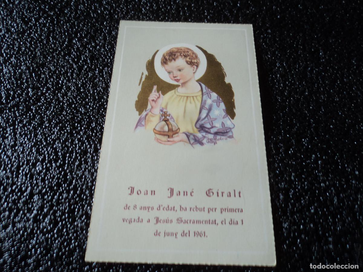 Cartes Postales: recordatorio de comunion en 1961, 11,5 x 7 cm