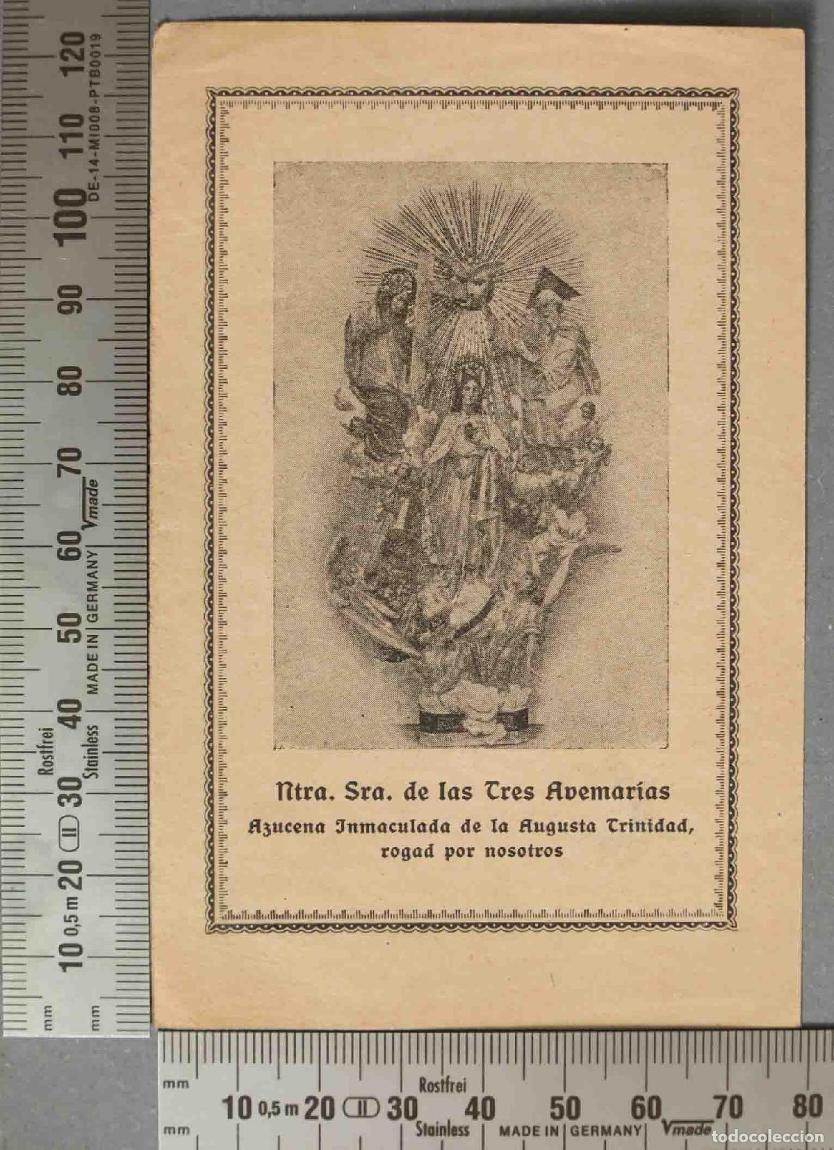 Cartoline: ESTAMPA. NRA SRA DE LAS TRES AVEMARIAS. NOVENA