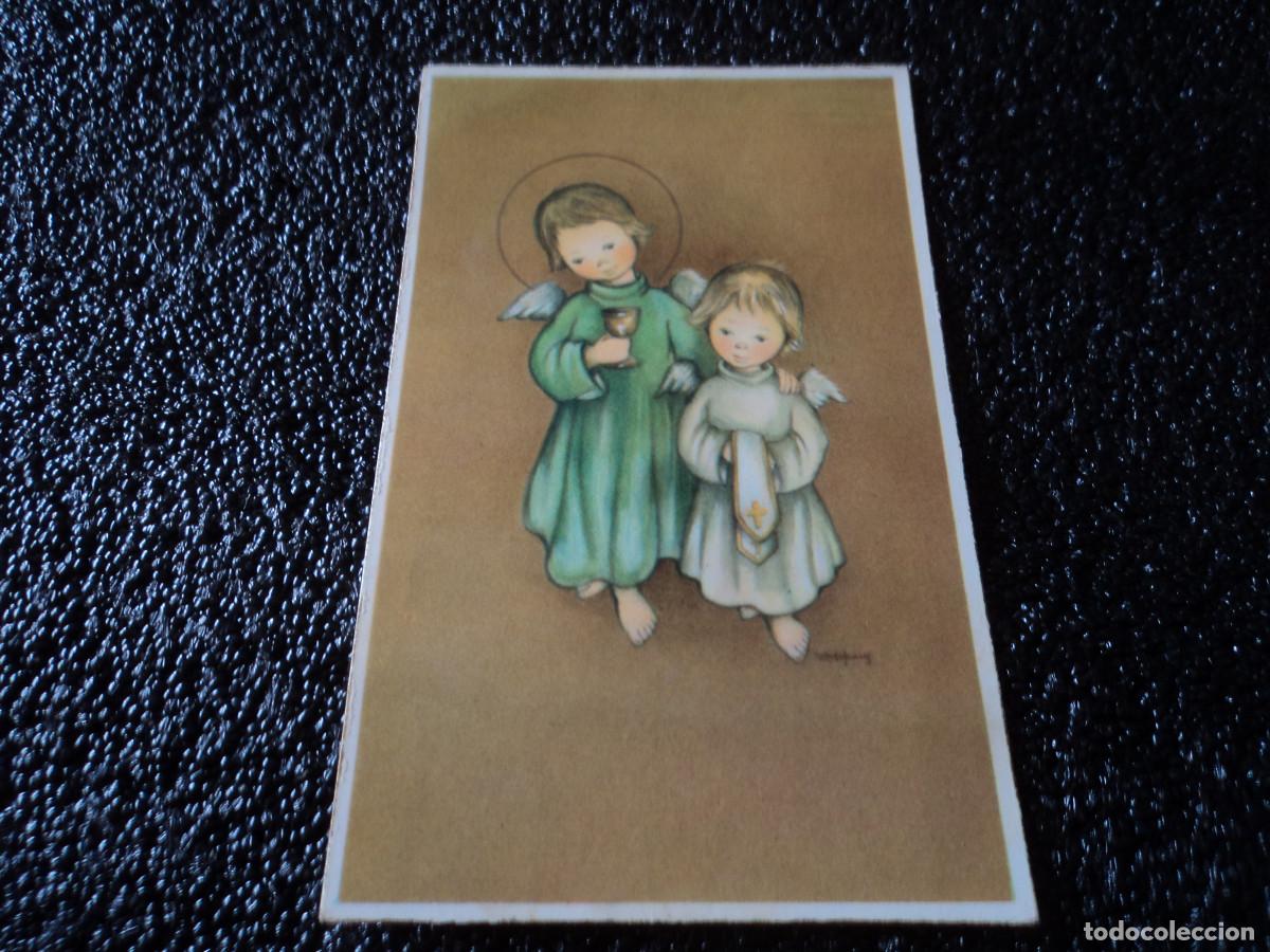 Cartes Postales: recordatorio de comunion al monestir romanic de montjuich 1959, 10,5 x 6,5 cm