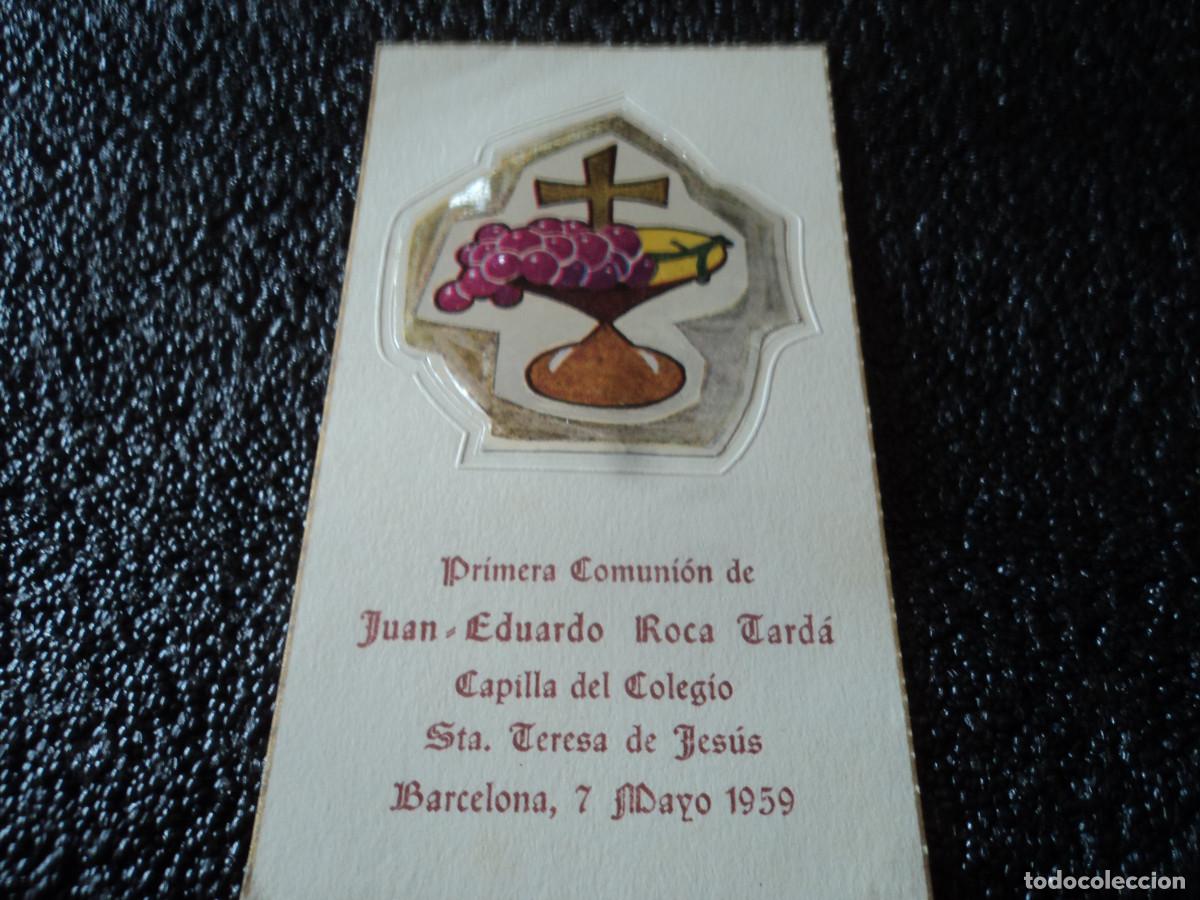 Postales: recordatorio de comunion colegio santa teresa de jesus, 1959 11 x 6,5 cm,