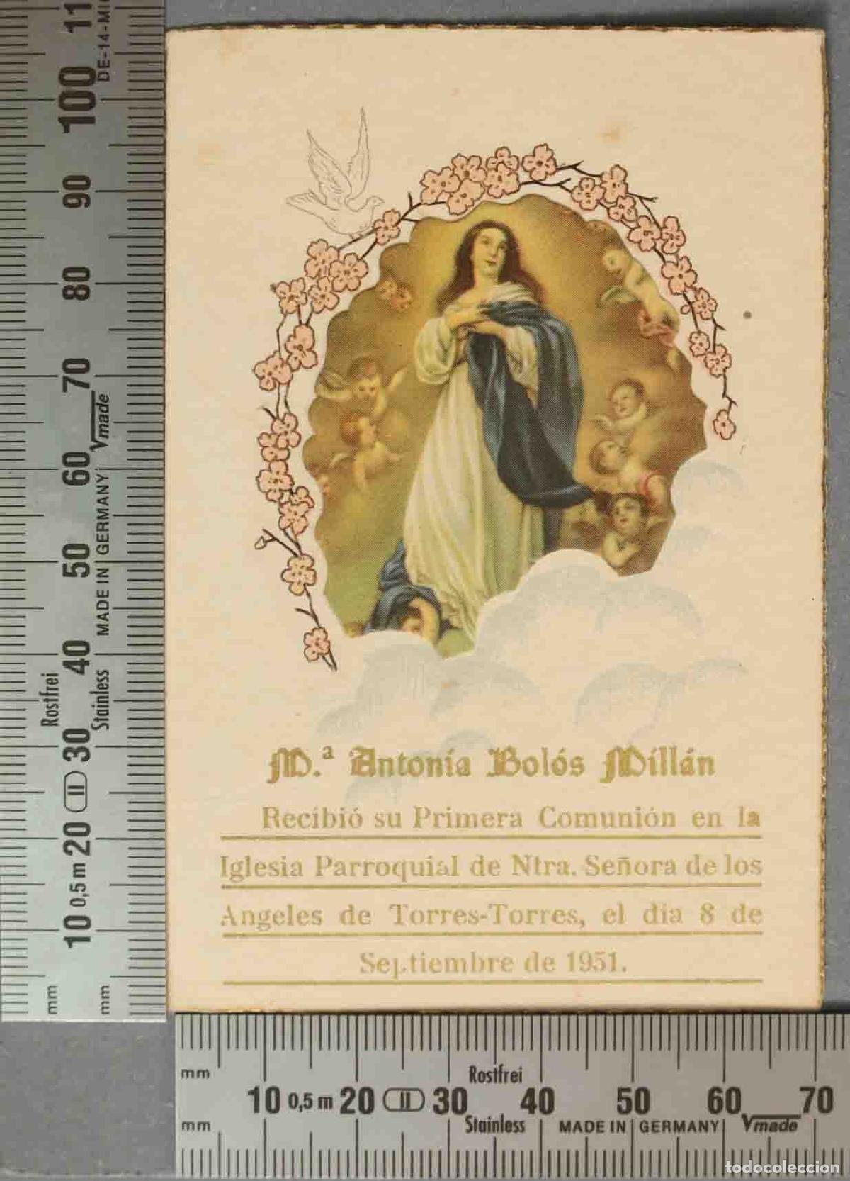 Postais: ESTAMPA. COMUNION. 1951 ANGELES DE TORRES TORRES