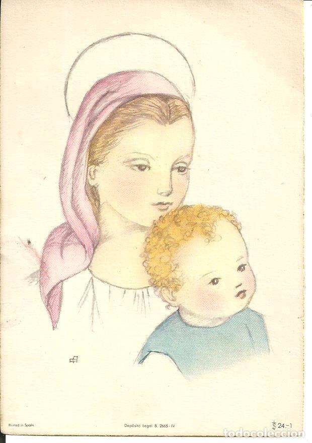 Postales: ESTAMPA ANTIGUA VIRGEN CON EL NI&Ntilde;O JES&Uacute;S