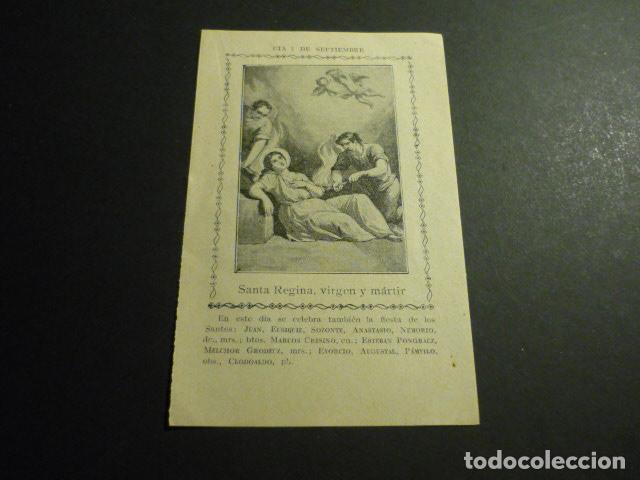 Postkarten: SANTA REGINA VIRGEN Y MARTIR ANTIGUA ESTAMPA