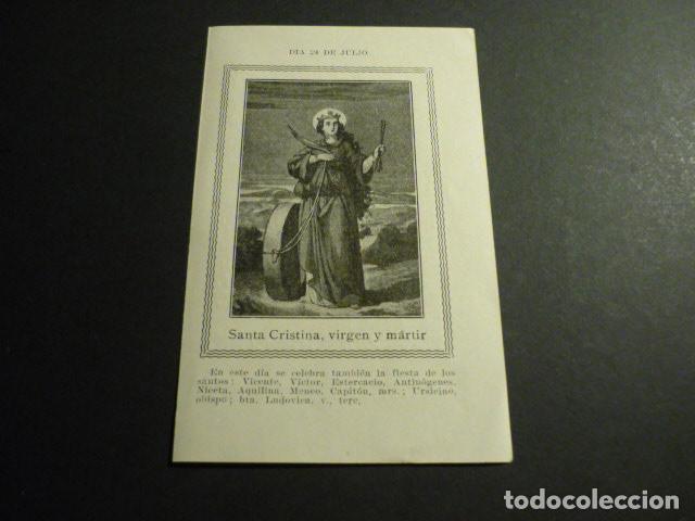 Cartes Postales: SANTA CRISTINA ANTIGUA ESTAMPA