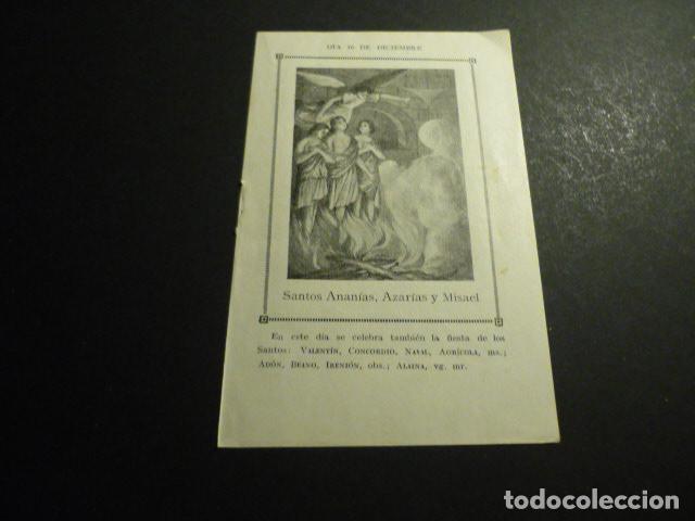 Cartoline: SANTOS ANANIAS, AZARIAS Y MISAEL ANTIGUA ESTAMPA