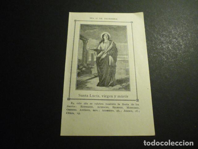Cartes Postales: SANTA LUCIA VIRGEN Y MARTIR ANTIGUA ESTAMPA