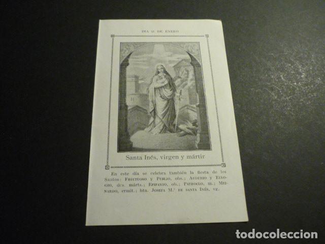 Cartes Postales: SANTA INES VIRGEN Y MARTIR ANTIGUA ESTAMPA