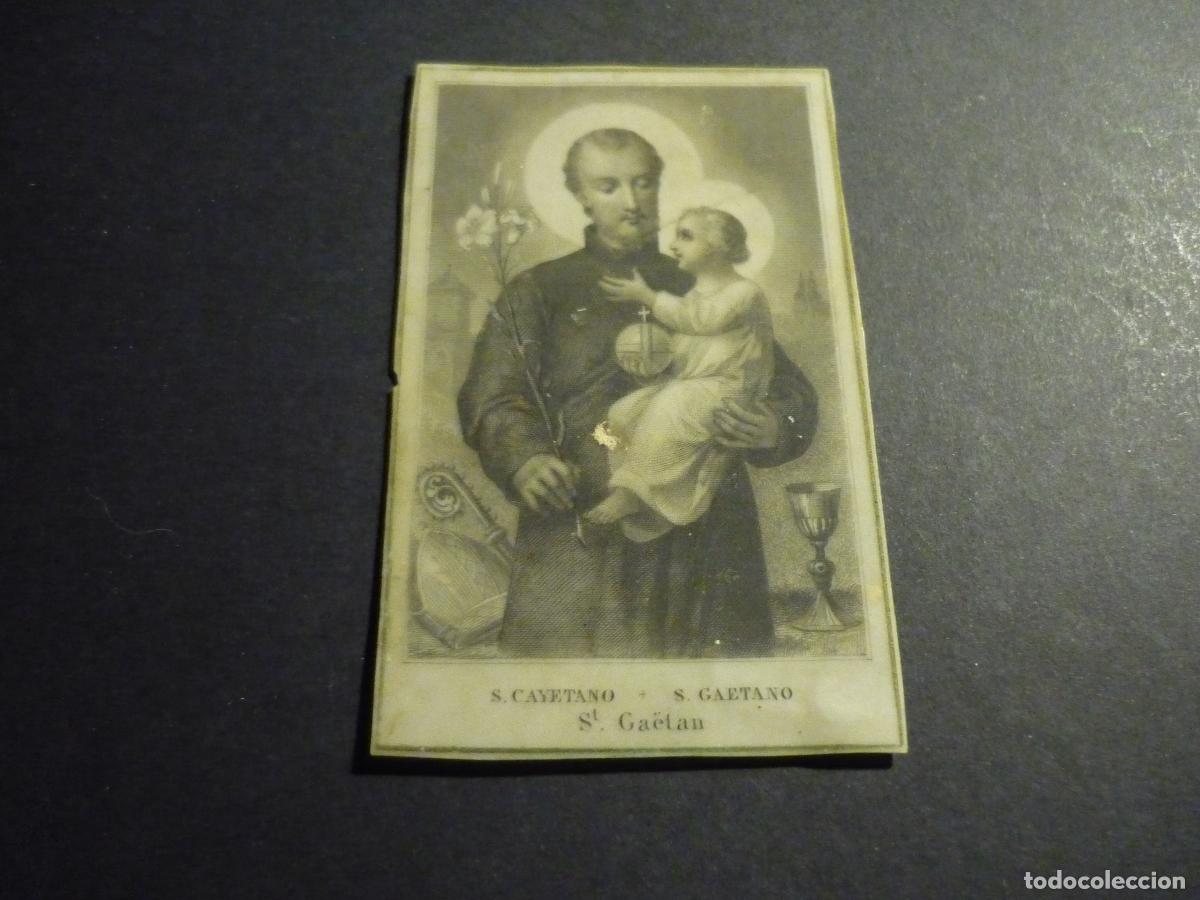 Postales: SAN CAYETANO ANTIGUA ESTAMPA SIGLO XIX EN CELULOIDE