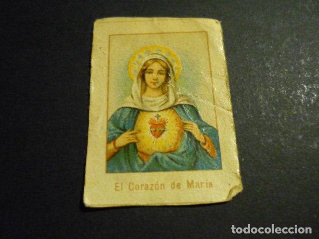 Postales: SAGRADO CORAZON DE MARIA ANTIGUA ESTAMPA PEQUE&Ntilde;O TAMA&Ntilde;O