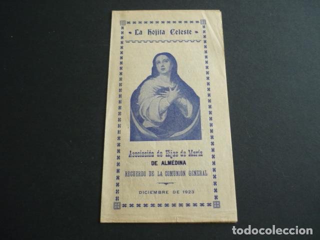 Cartes Postales: ALMEDINA CIUDAD REAL RECUERDO COMUNION GENERAL HIJAS DE MARIA 1923