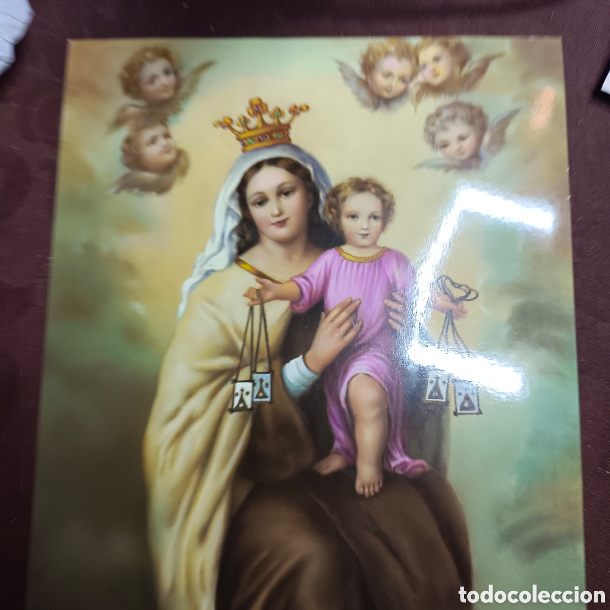 Postales: Lamina en papel de fotograf&iacute;a virgen nuestra se&ntilde;ora del carmen 30 x 21 cm