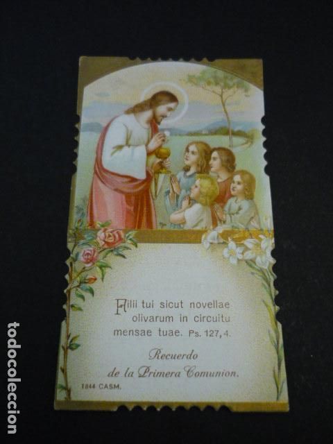 Postales: PRIMERA COMUNION ANTIGUA ESTAMPA CROMOLITOGRAFICA