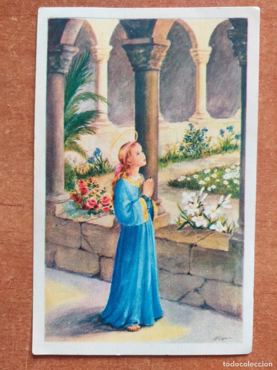 Postais: 1959 - CROMO o RECORDATORIO - MES DE MAR&Iacute;A - D&Iacute;A 2