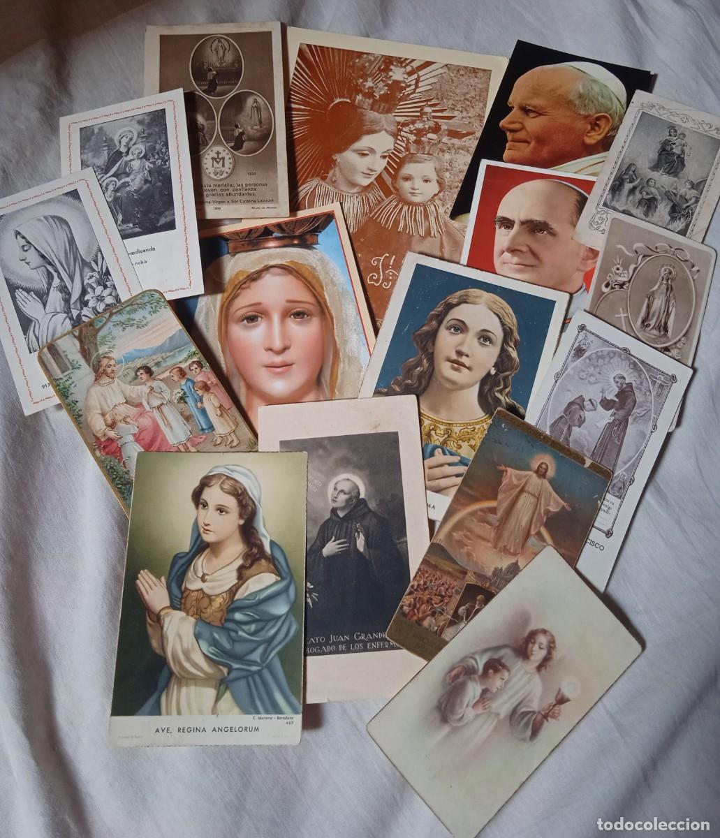 Postales: LOTE 16 ESTAMPAS RELIGIOSAS DIFERENTES - Foto 1