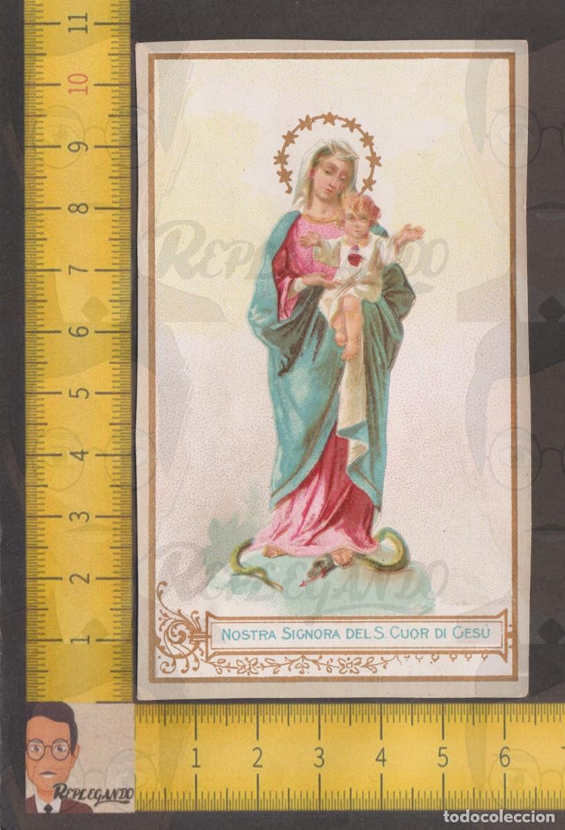 Postales: ANTIGUA ESTAMPA - NUESTRA SE&Ntilde;ORA DEL SAGRADO CORAZ&Oacute;N DE JES&Uacute;S - NOSTRA SIGNORA CUOR GES&Uacute; - A&Ntilde;OS 50