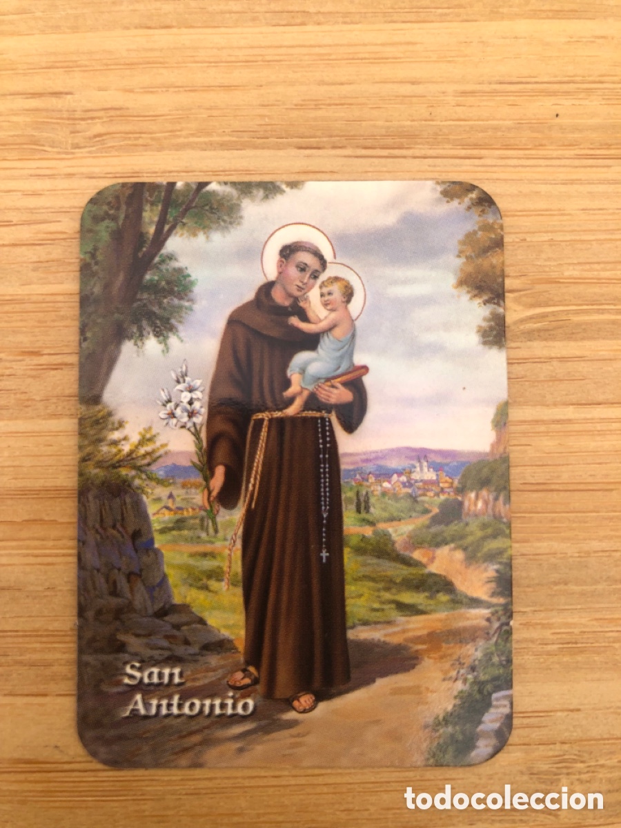 Postales: Estampa San Antonio. Ed. AFA M-24. Oraci&oacute;n al dorso. ASM