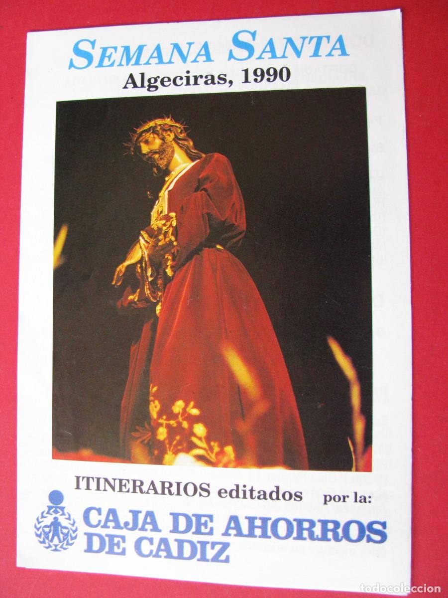 Postales: ITINERARIO PROGRAMA SEMANA SANTA DE ALGECIRAS. 1990.