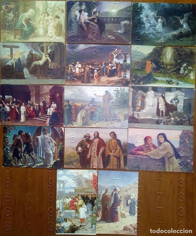 Postcards: 14 POSTALES ALGUNAS LITOGRAFIADAS ANTIGUAS RELIGIOSAS U1