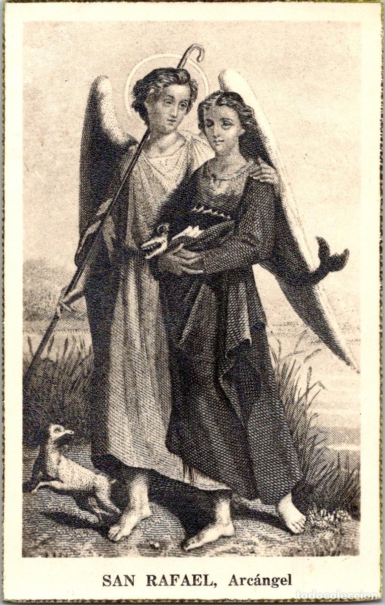 Postales: San Rafael, Arc&aacute;ngel - Ed. Estamper&iacute;a de Arte n&ordm; 106 - Bordes dorados - 140x89mm