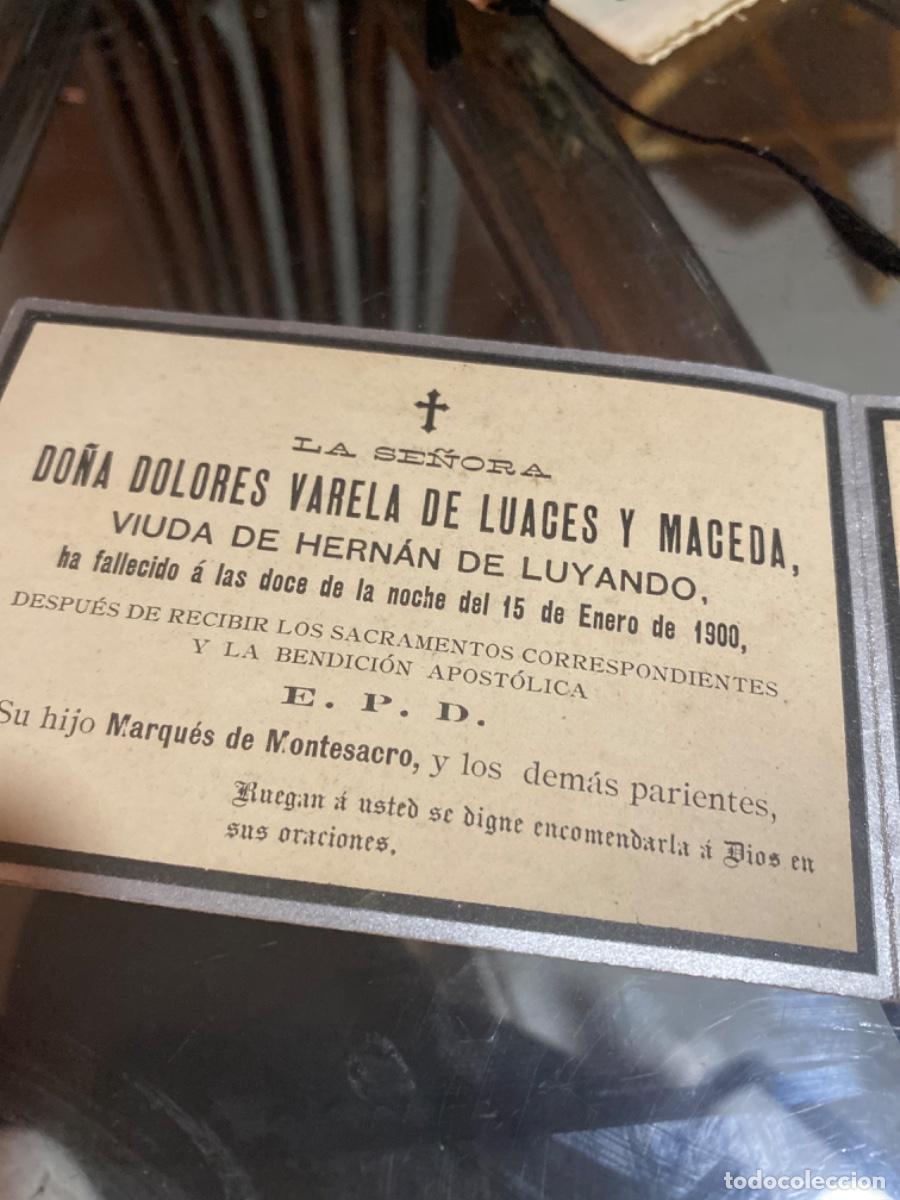 Postkarten: Recordatorio Dolores Varela de Luaces y Maceda, viuda de Hernan de Luyando. 1900