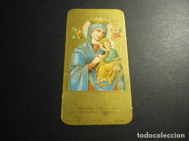Cartes Postales: NUESTRA SE&Ntilde;ORA DEL PERPETUO SOCORRO ANTIGUA ESTAMPA CROMOLITOGRAFICA