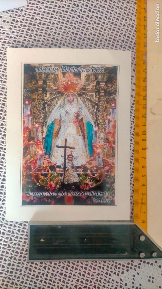 Postais: FOTOGRAFIA SOBRE CARTONE SEMANA SANTA CADIZ COFRADIA DEL DESCENDIMIENTO VIRGEN DE LOS DOLORES