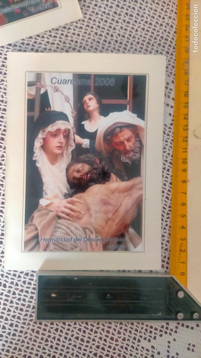 Postais: FOTOGRAFIA SOBRE CARTONE SEMANA SANTA CADIZ COFRADIA DEL DESCENDIMIENTO CRISTO
