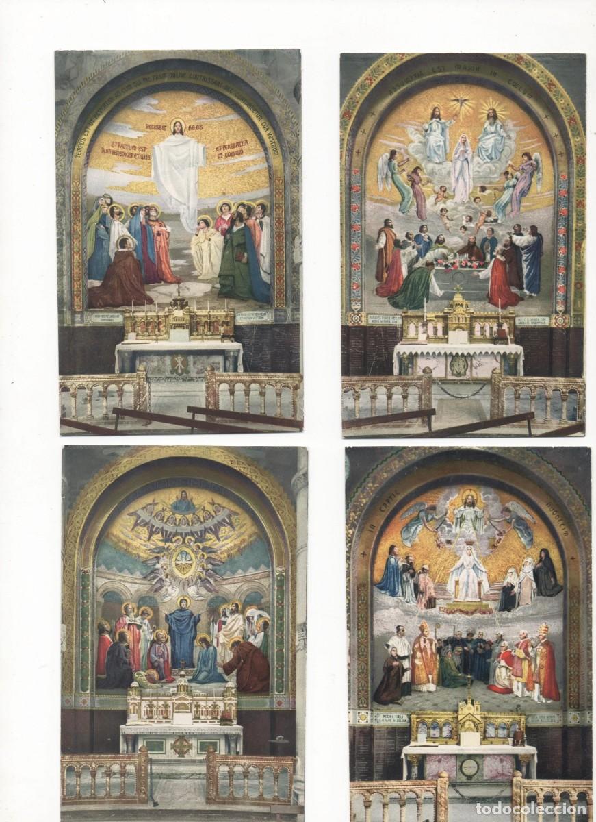 Cartes Postales: Colecci&oacute;n de 15 postales antiguas de los Mosaicos del Rosario de Lourdes-sin circular-