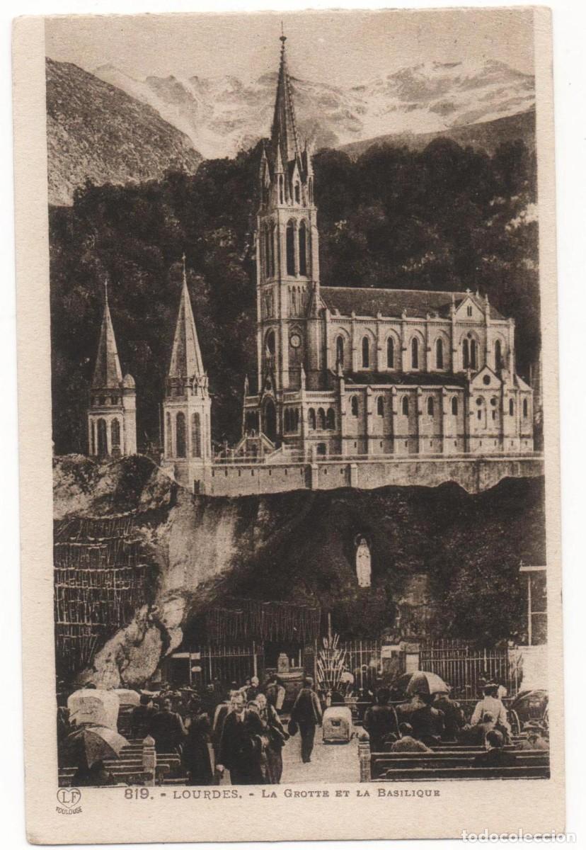 Cartes Postales: Lourdes-La Gruta y la Bas&iacute;lica-principios de siglo-circulada-