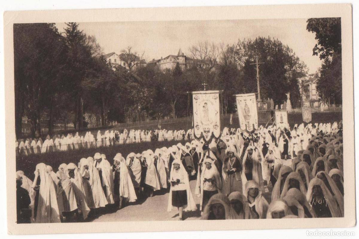 Cartes Postales: Lourdes-Procesi&oacute;n-a&ntilde;os 40-circulada-