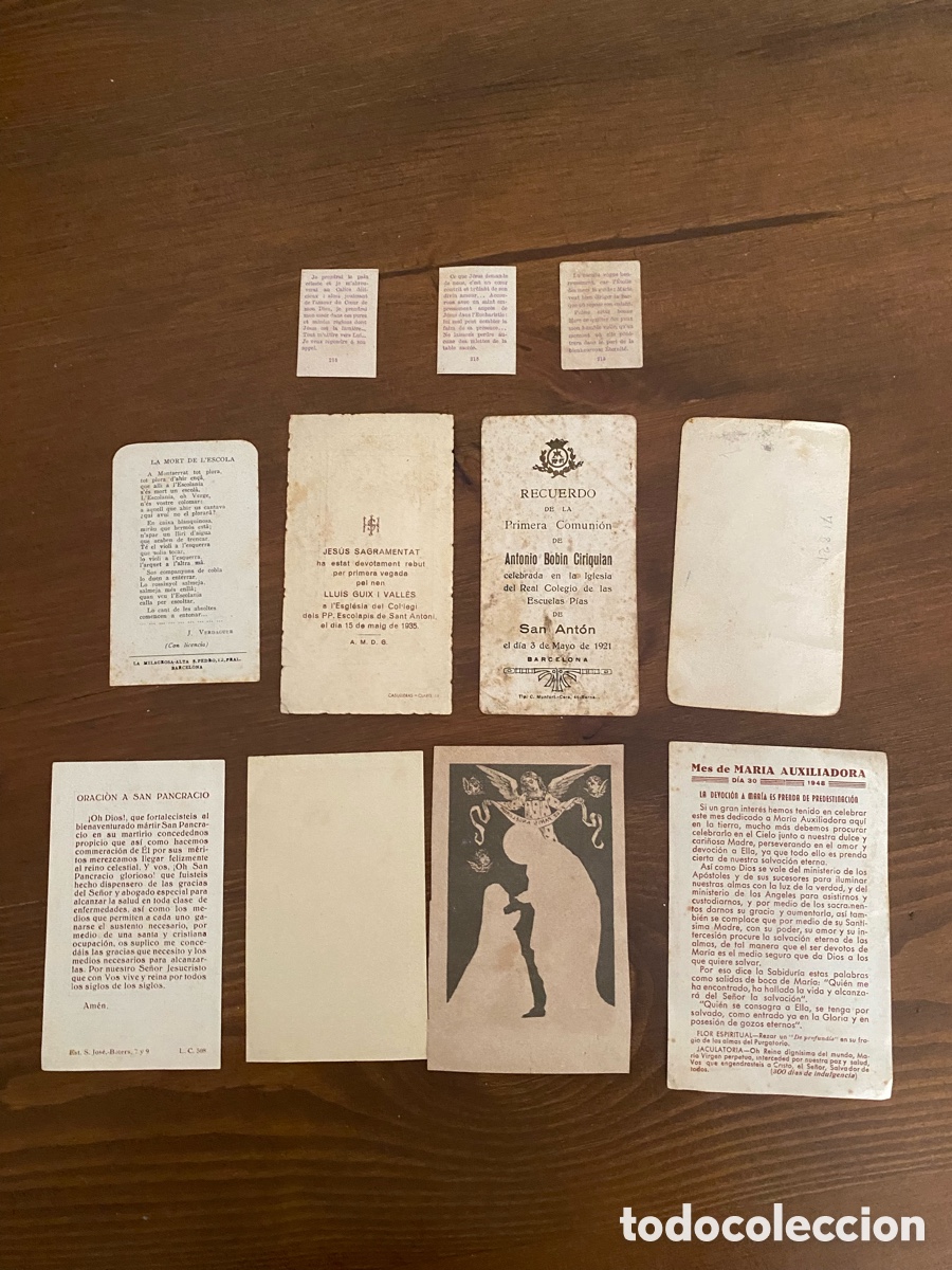Postales: LOTE DE 11 ESTAMPAS DEVOCIONALES ANTIGUAS - Foto 12