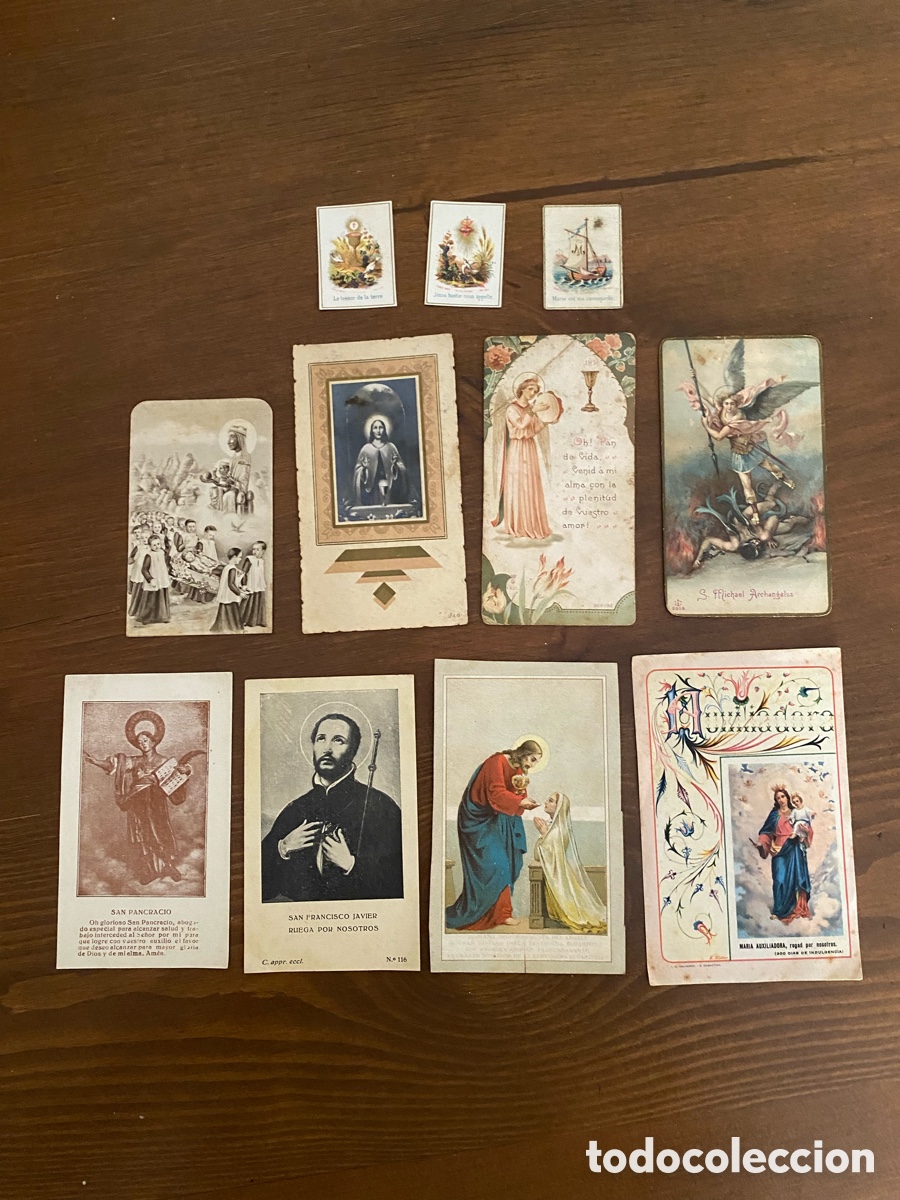 Postales: LOTE DE 11 ESTAMPAS DEVOCIONALES ANTIGUAS - Foto 1