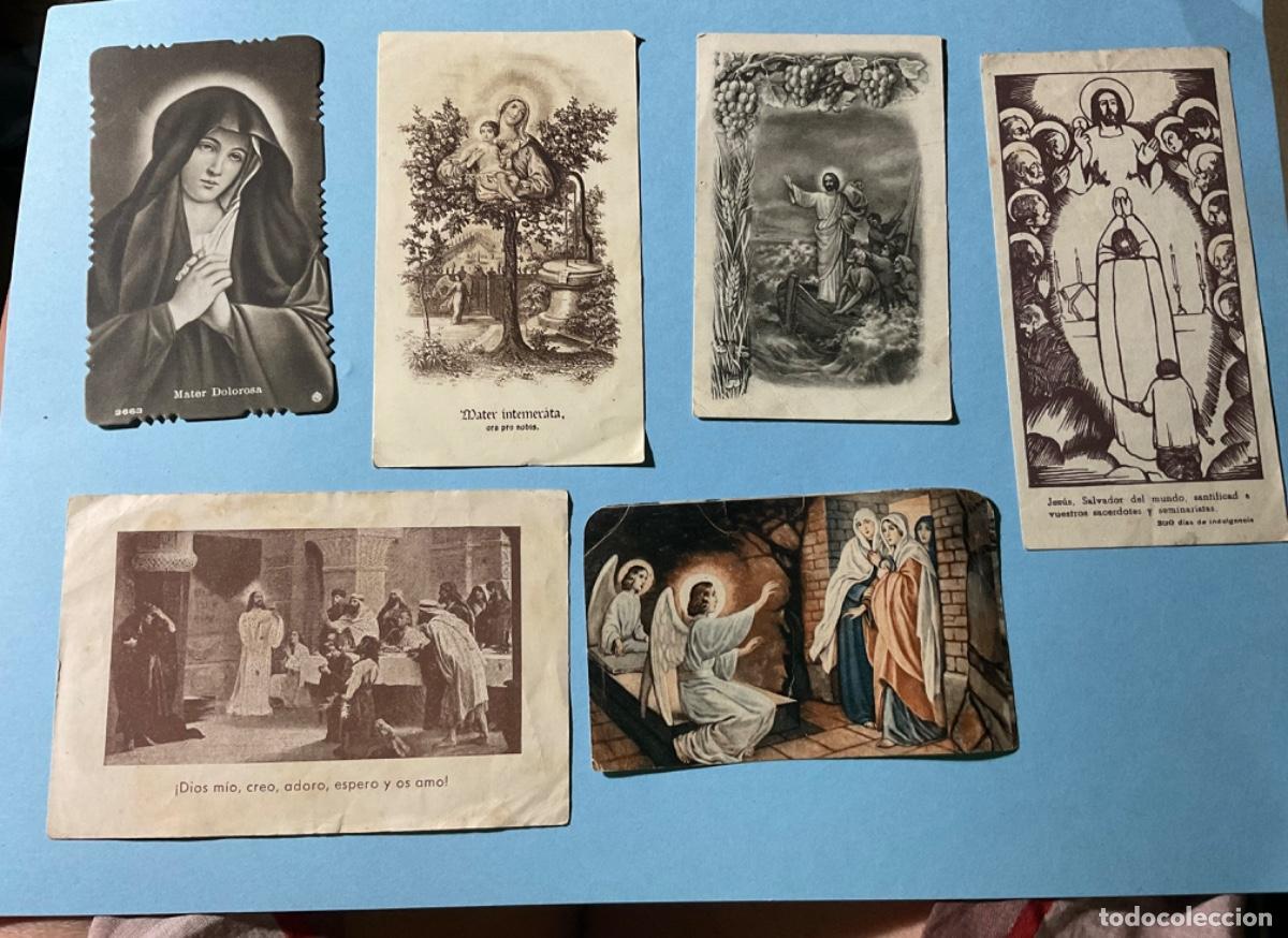 Postales: LOTE 6 ESTAMPAS RELIGIOSAS - Foto 1