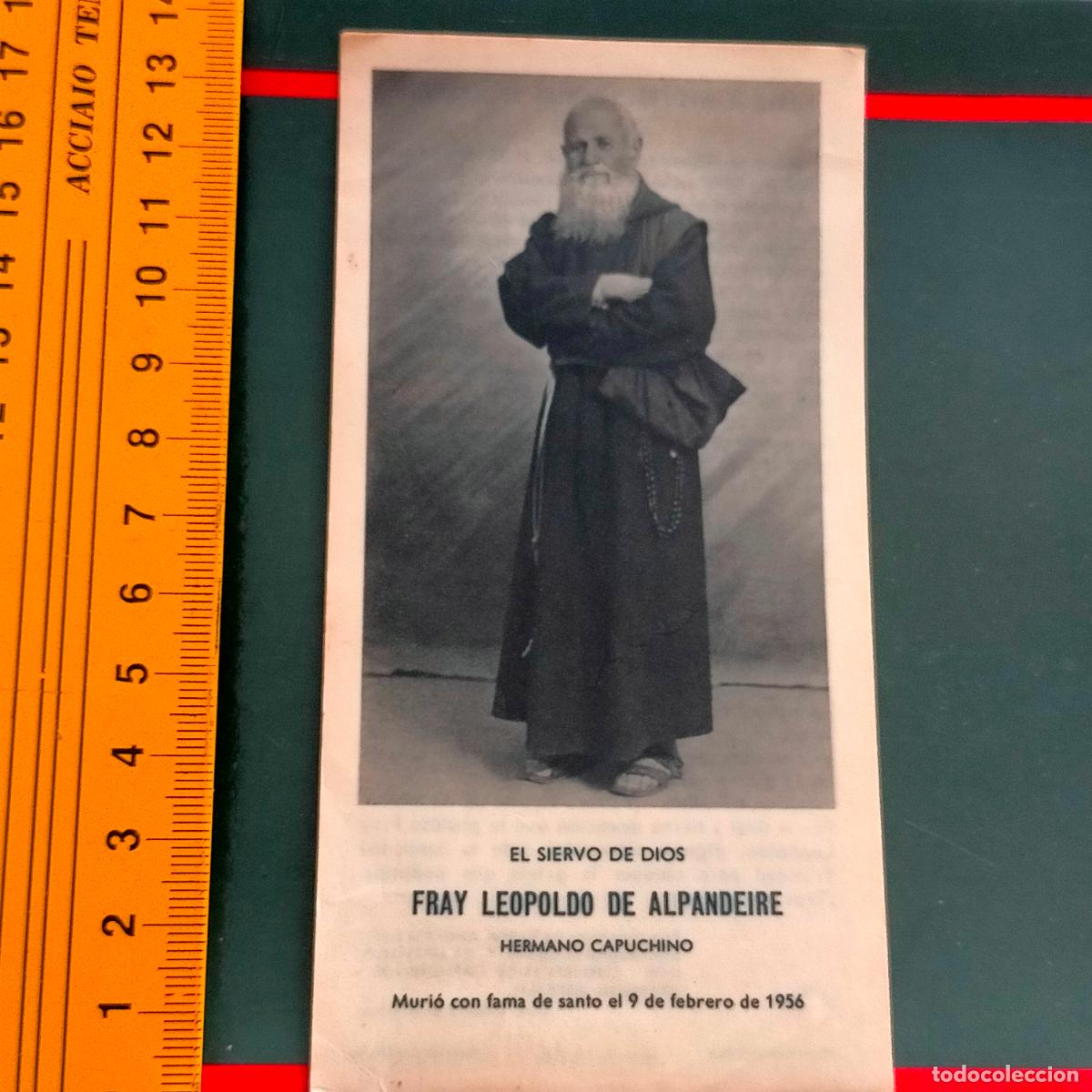 Postais: HAGA SU OFERTA - ESTAMPA CON RELIQUIA SANTO FRAY LEOPOLDO DE ALPANDEIRE