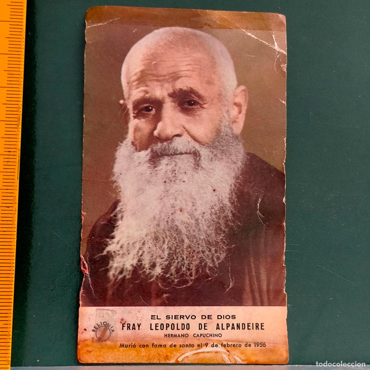 Postais: HAGA SU OFERTA - ESTAMPA CON RELIQUIA SANTO FRAY LEOPOLDO DE ALPANDEIRE