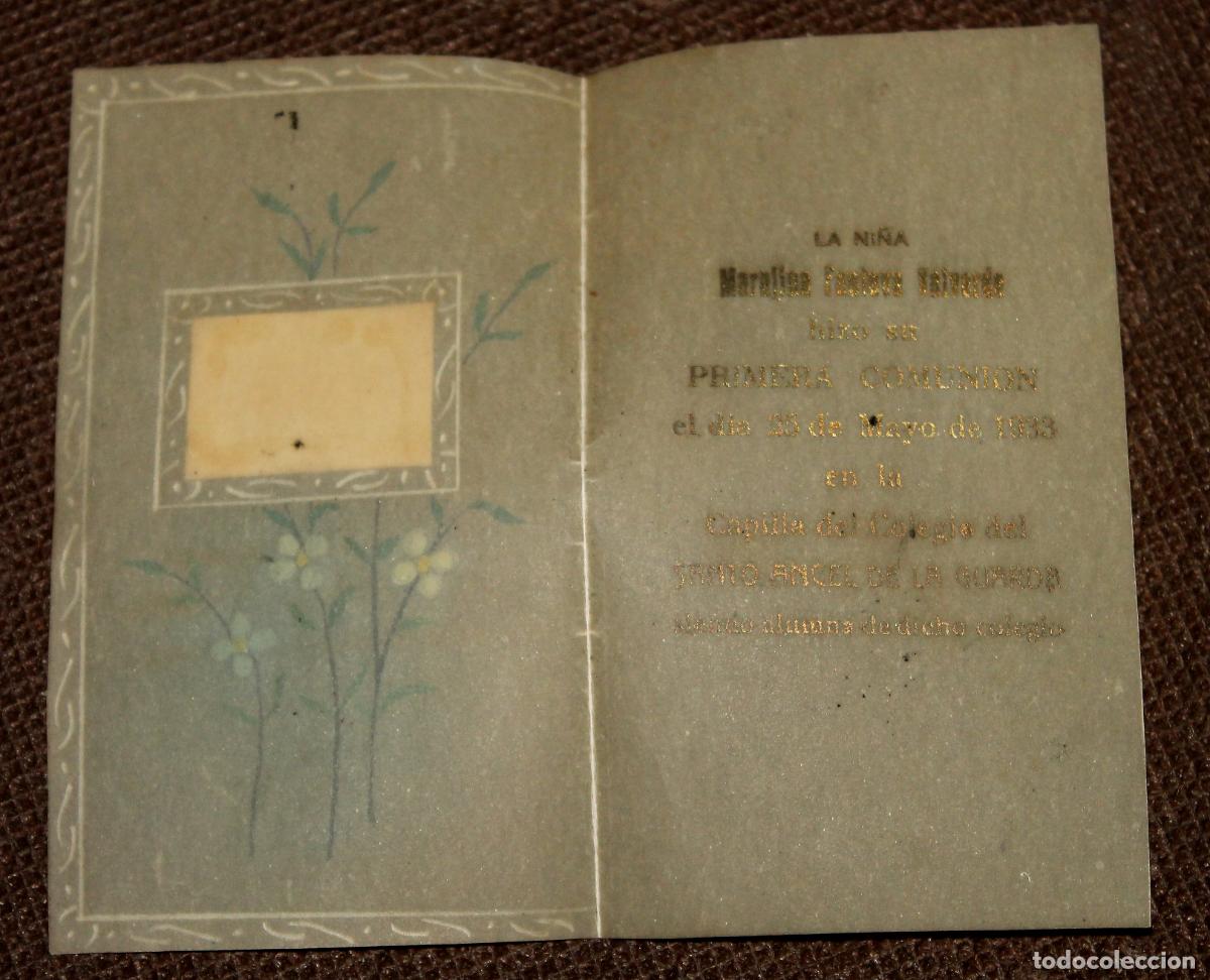 Postales: RECORDATORIO PRIMERA COMUNION A&Ntilde;O 1933 - Foto 2