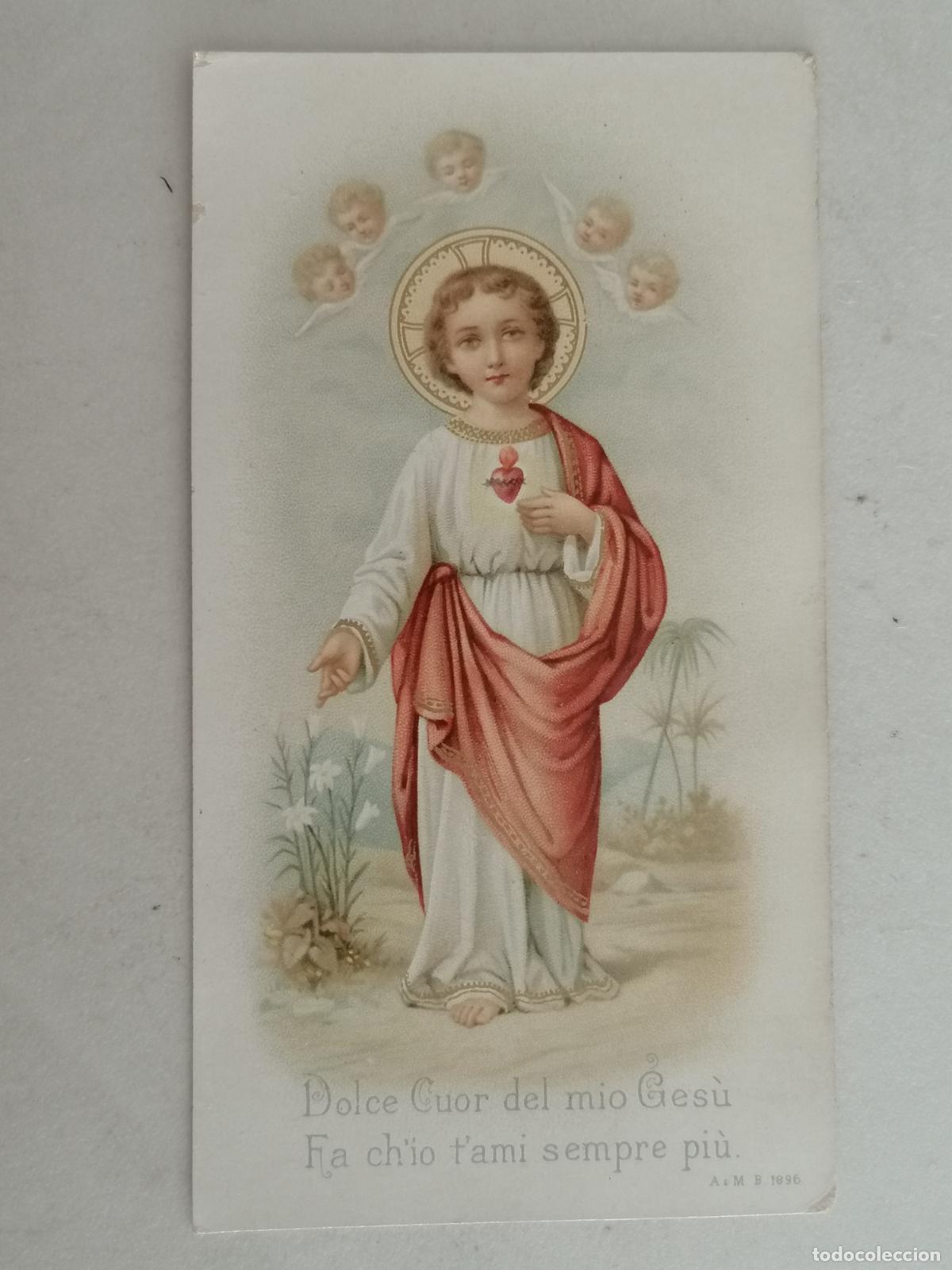 Postales: ESTAMPA NI&Ntilde;O JESUS, MEDIDAS 6,5 X 12,5 CM