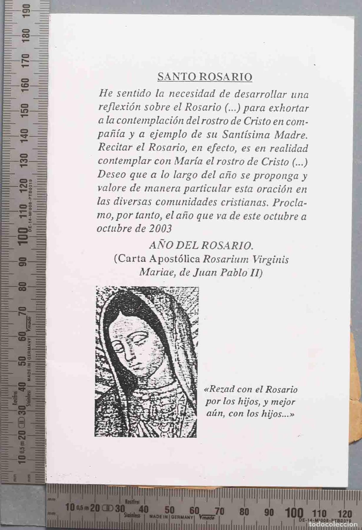 Postais: ESTAMPA. LETANIA. SANTO ROSARIO