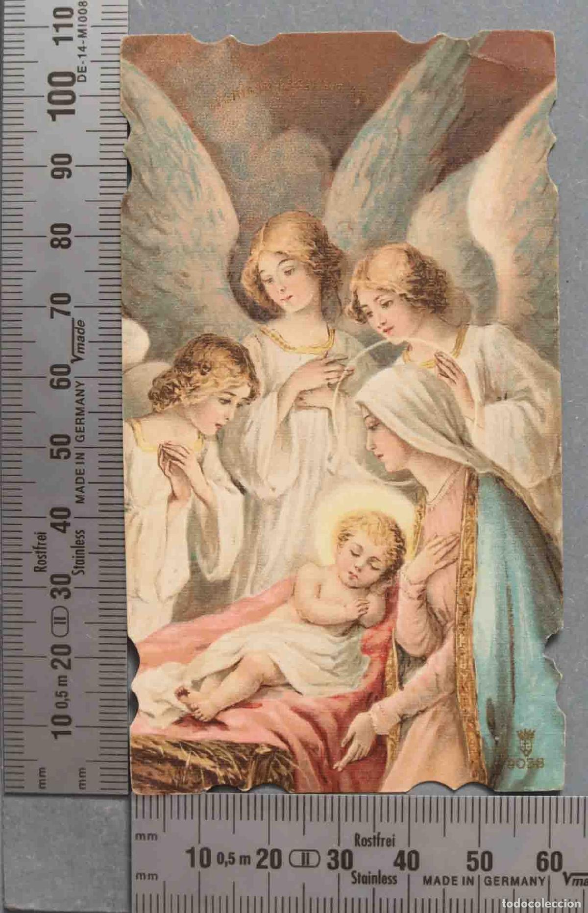 Cartes Postales: ESTAMPA. VIRGEN CON EL NI&Ntilde;O ADORADO POR ANGELES