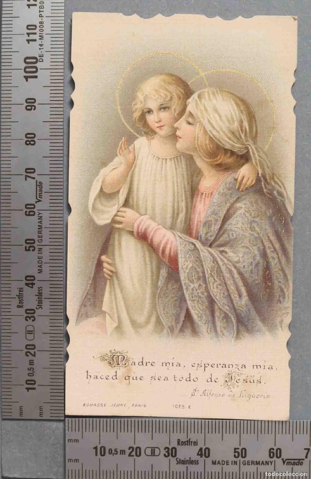 Postkarten: ESTAMPA. VIRGEN CON EL NI&Ntilde;O. BOUASSE JEUNE PARIS.