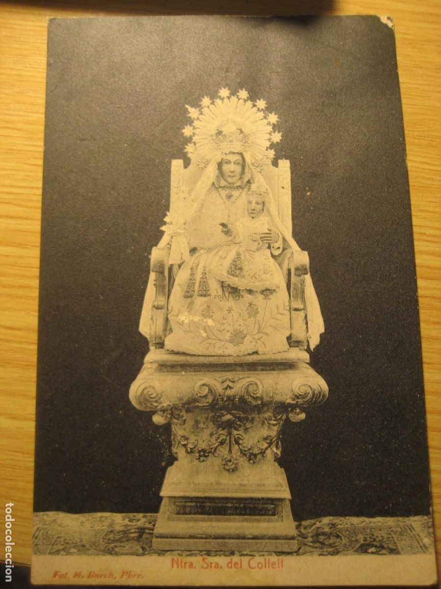 Postcards: antigua postal nuestra se&ntilde;ora del collell . toldra 1912 - la garrotxa escrita en trasera