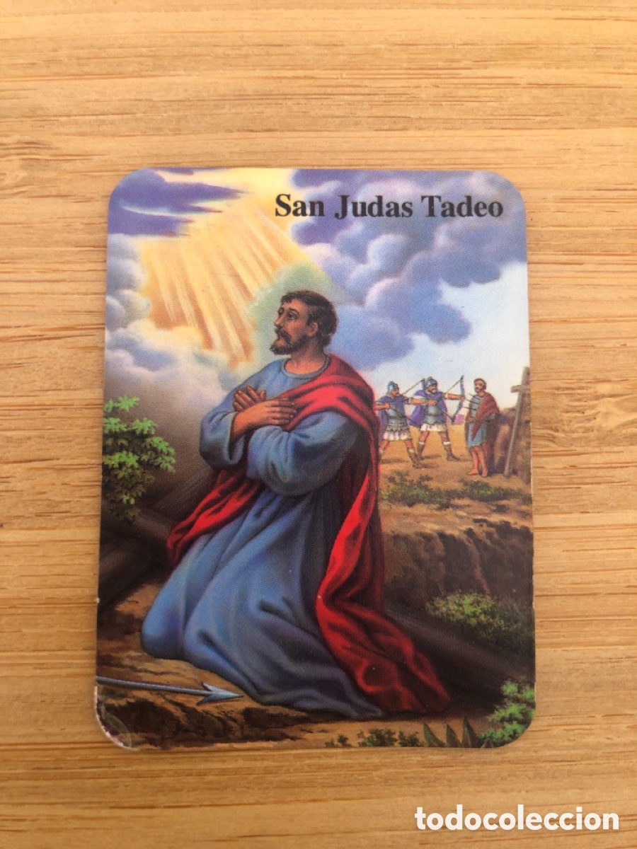 Postales: Estampa San Judas Tadeo. Ed. AFA M-14. Oraci&oacute;n al dorso. ASM