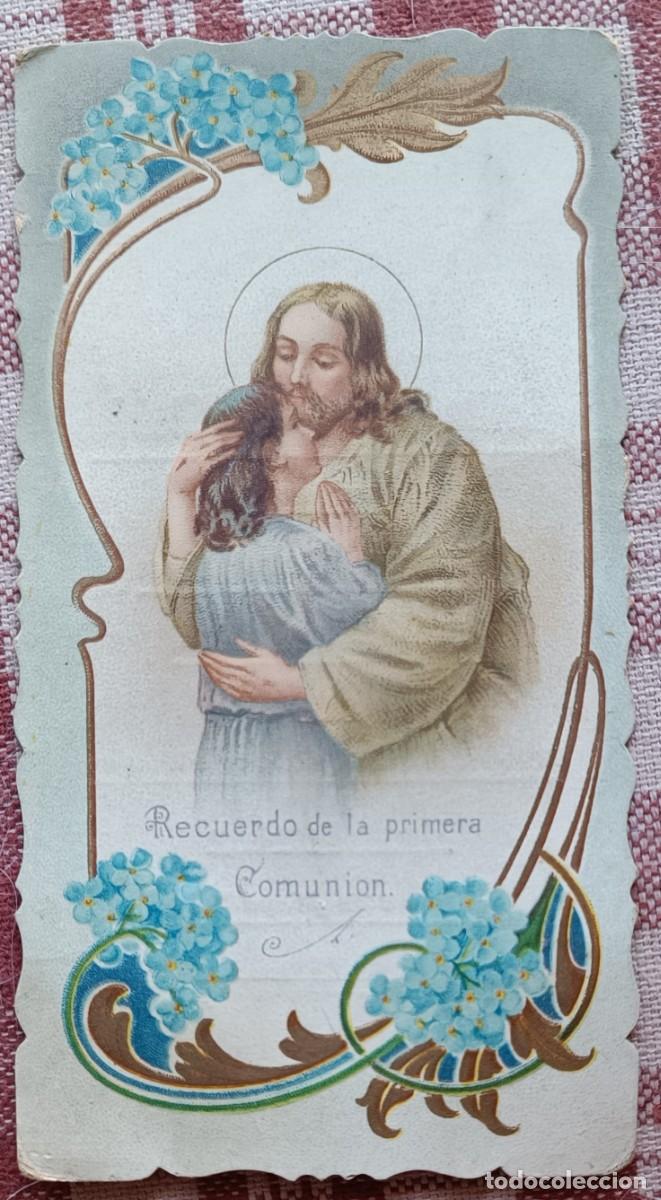 Postales: Recordatorio de Primera Comuni&oacute;n de Mayo de 1920 - Foto 1