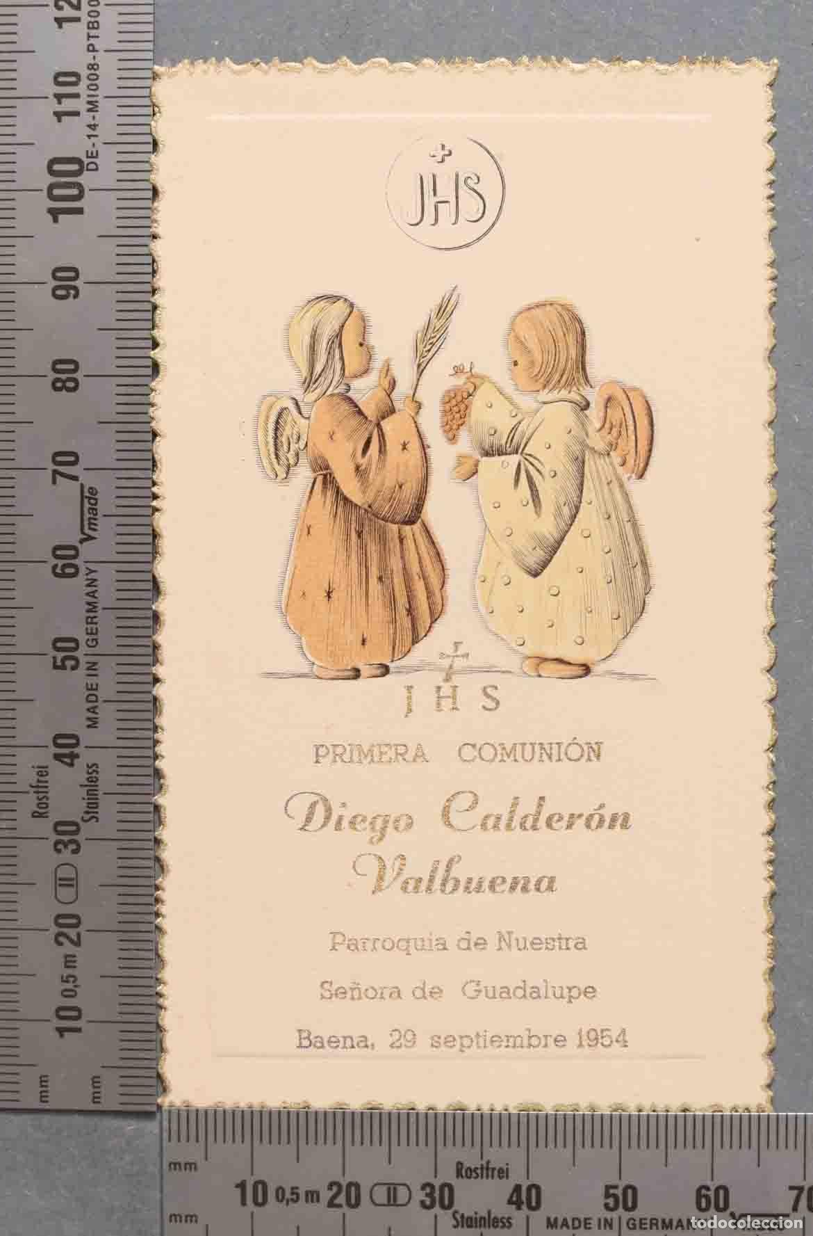 Postkarten: ESTAMPA. PRIMERA COMUNION 1954. PARROQUIA GUADALUPE BAENA