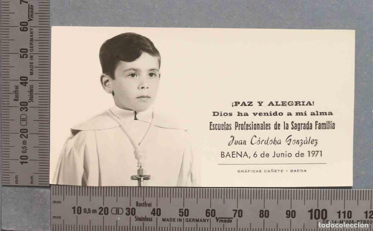 Postkarten: ESTAMPA. PRIMERA COMUNION VAEBA ESCUELAS PROFESIONALES SDA FAMILIA 1971