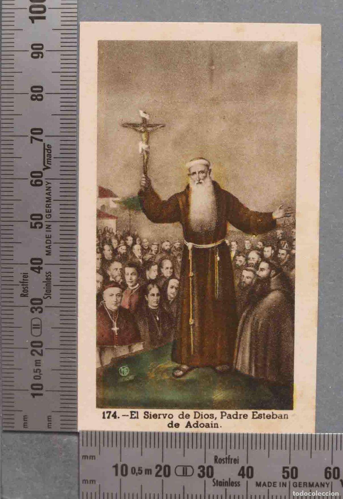 Cartoline: ESTAMPA. El Siervo de Dios, Padre Esteban de Adoain. CON ORACION JACULATORIA